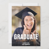 Invitation Diplôme photo moderne (Dos)