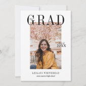 Invitation Diplôme photo moderne (Devant)