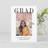 Invitation Diplôme photo moderne (Debout devant)