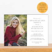 Invitation Diplôme photo moderne et élégant