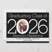 Invitation Diplôme photo numérique moderne 2025 (Devant)