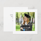 Invitation Diplôme photo personnalisé (Devant / Derrière)