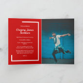 Invitation Diplôme photo Red Modern (Intérieur)