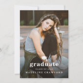 Invitation Diplôme photo simple Casquette (Devant)