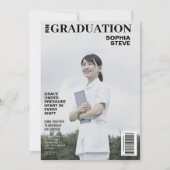 Invitation Diplôme photo simple de la revue infirmière RN (Devant)