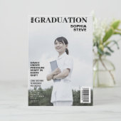 Invitation Diplôme photo simple de la revue infirmière RN (Debout devant)