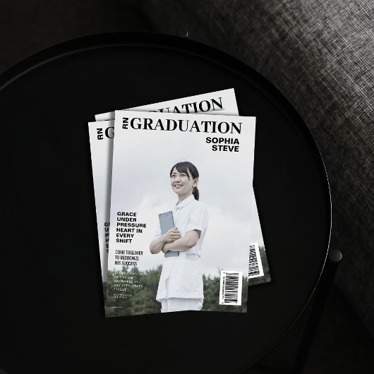 Invitation Diplôme photo simple de la revue infirmière RN