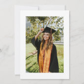 Invitation Diplôme photo simple et moderne (Dos)