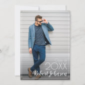 Invitation Diplôme photo tendance (Devant)