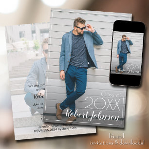 Invitation Diplôme photo tendance