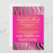 Invitation Diplôme PixDezines 2011, Arlequin rose vif (Dos)