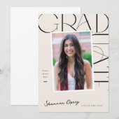 Invitation Diplômé Récent (Devant / Derrière)