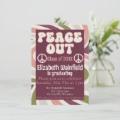 Invitation Diplôme Rétro Groovy - Peace Out (Debout devant)