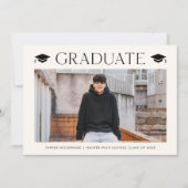 Invitation Diplôme simple 2 photos (Devant)