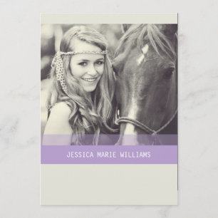 Invitation Diplôme simple de Chevron  Violet