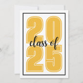 Invitation Diplômé simple d'or photo (Devant)