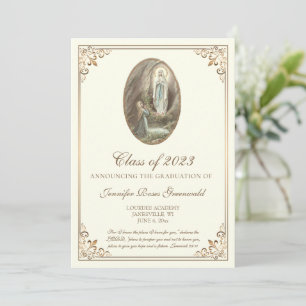 Invitation Diplôme St. Bernadette & Notre-Dame de Lourdes