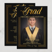 Invitation Diplômé. Touche magique Éclairer votre avenir (Devant / Derrière)
