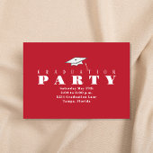 Invitation Diplôme Typographie Rouge Classe Photo De 2023