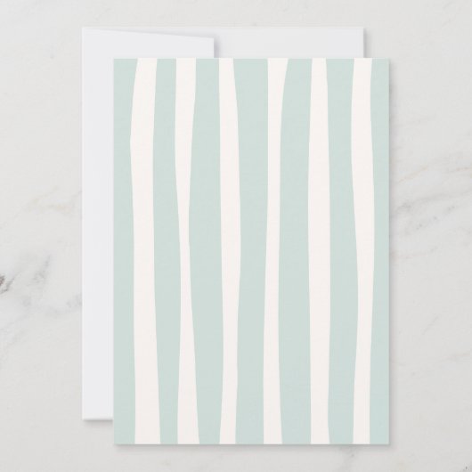 Invitation Diplôme vert Doodle Wavy Frame (Dos)