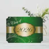 Invitation Diplôme Vert et Or 2026 (Debout devant)