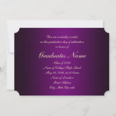 Invitation Diplôme Violet et Or 2026 (Dos)