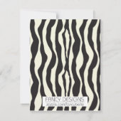 Invitation Diplôme Zebra (Dos)