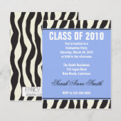 Invitation Diplôme Zebra (Devant / Derrière)
