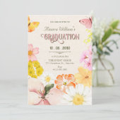 Invitation Diplômée de la floraison printanière (Debout devant)