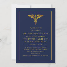 Diplômée de l'école d'infirmières moderne bleu mar