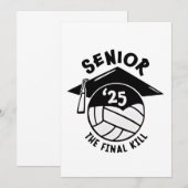 Invitation Diplômés de volley-ball 2025 (Devant / Derrière)