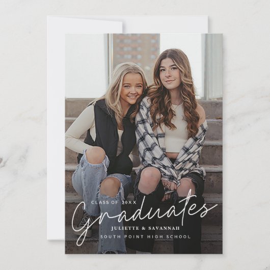 Invitation Diplômés multiples de script (Devant)