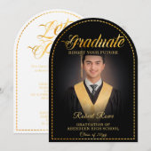 Invitation Diplômés, votre touche magique illumine votre aven (Devant / Derrière)