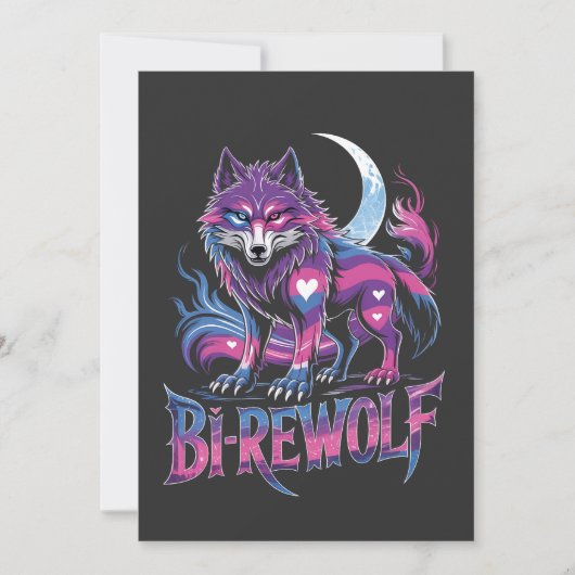 Invitation Dire Wolf Birewolf Bisexual LGBT (Devant)