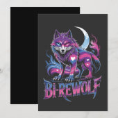 Invitation Dire Wolf Birewolf Bisexual LGBT (Devant / Derrière)