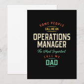 Invitation Directeur des opérations et père (Devant / Derrière)