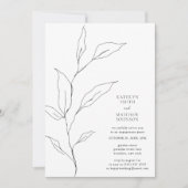 Invitation Direction de la feuille d'olive de verdure Partie  (Devant)