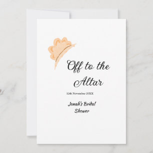 Invitation Direction de l'autel chapeau orange cap mariage no