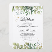 Invitation Direction des Feuilles verts Kraft (Devant / Derrière)