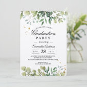 Invitation Direction des Feuilles verts Kraft (Debout devant)