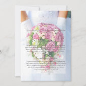 Invitation Direction du Mariage du bouquet de dentelle blanch (Devant)