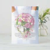 Invitation Direction du Mariage du bouquet de dentelle blanch (Debout devant)