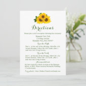 Invitation Direction florale Détails Tournesol jaune - Vert (Debout devant)