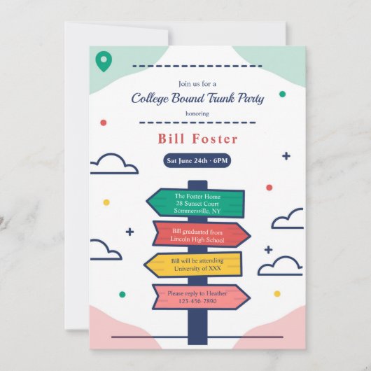 Invitation directionnelle à bord du collège Signpo (Devant)