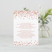 Invitation Directions de conduite Rose Gold Parties scintilla (Debout devant)