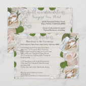 Invitation Directions routières de l'hôtel Rustic Wood Blush (Devant / Derrière)