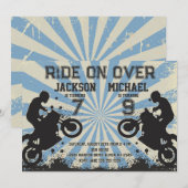 Invitation Dirt Bike Joint Birthday (Devant / Derrière)