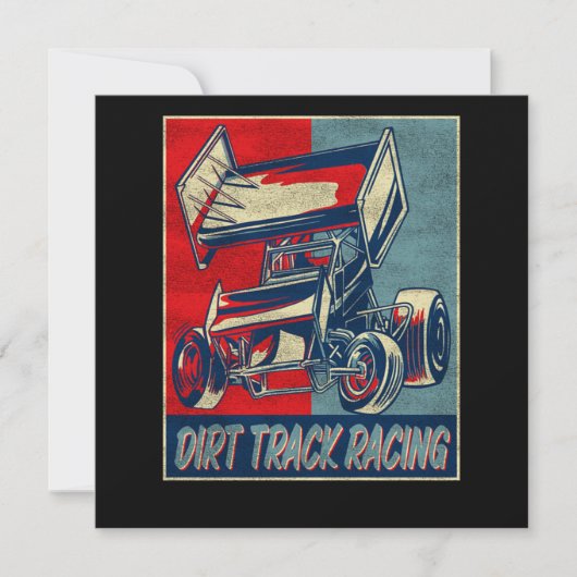 Invitation Dirt Track Racing Dirt Track Racing Sprint Car Vin (Devant)
