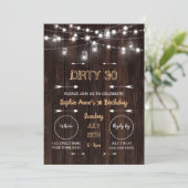 Invitation Dirty 30 Éclairages à cordes Grange N'Importe Quel (Debout devant)
