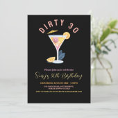 Invitation Dirty 30 Femmes Anniversaire Trente Cocktails Mart (Debout devant)
